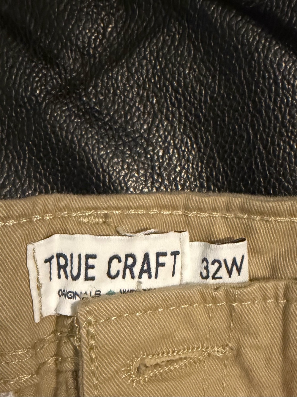 True Craft Beige/Tan Waistband Pants Label Detail